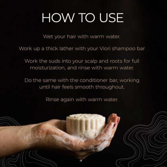 NEW！Viori Shampoo Bar＋Conditioner Bar＋Bamboo Holder Set -NATIVE ESSENCE™ - Picture 10 of 13